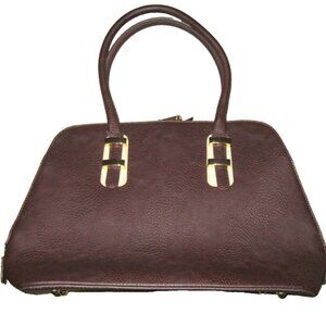 Chic Brown Satchel with Multiple Compatments